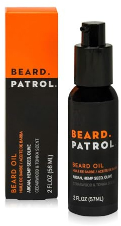 Bump Patrol Beard Patrol Beard Oil for Men – Natural Grooming Serum and Mustache Conditioner, Softens, Smooths and Strengthens Growth, Cedarwood and Tonka - 2 fl oz - Pack 1