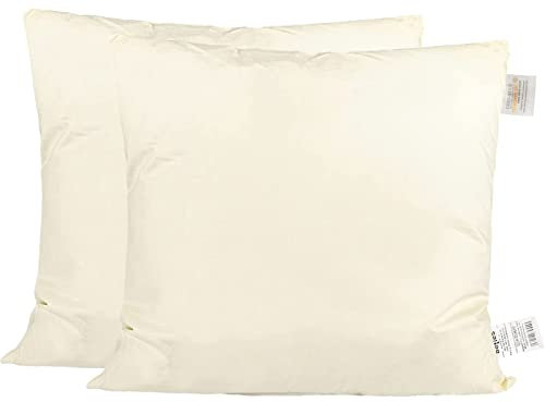 beties „Publiksoft“ Daunenkissen 2er Pack ca. 50x50 cm Kopfkissen Sofakissen (echte Daunen) waschbar, traditionell gefertigt kein Lebendrupf