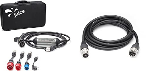 smart Juice Juice Booster 2 - Wallbox 11kw / 22kW - 32A 3-Phasig, 1-Phasig Typ 2 AC & Juice Connector Verlängerungskabel 10 Meter | Elektroauto-Ladestation, Ladekabel
