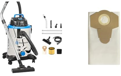 Vacmaster VQ1530SFDC 1500W 30L Bolsas universales para aspiradoras húmedas y secas (30L x 5 Bolsas)