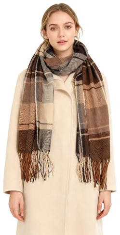 Miss Lulu Winter Schal Damen Geschenke für Frauen Karierter Kaschmir Quadratischer Damenschal Mama Freundin Teenager Mädchen Weihnachtsmanns Geheimes Geschenk für Frauen