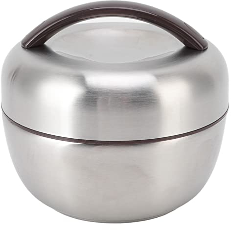 BORDSTRACT Fiambrera térmica de 0,8 L, Contenedor de comida caliente de acero inoxidable 304 para niños, Fiambrera bento al vacío de doble capa, a prueba de fugas y portátil para viajes