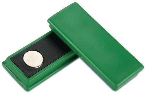 10 x Farbige Pinnwand-Magnete Haftmagnete NEODYM - 55 x 22,5 x 8,5mm - 6 Farben - Haftkraft 4,8kg - 10 Stück - Kühlschrankmagnet Memomagnet Büromagnet, Farbe: Grün