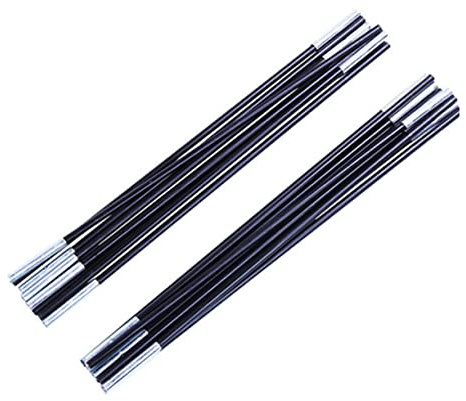 Yardwe 2 Stück Fiberglas Zeltstangenset 7 Stück Leicht und Tragbar für Campingzelte und Outdoor Einsätze