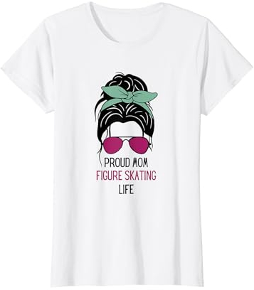 Eiskunstlauf-Outfit für Mütter, unordentlicher Haarknoten, Muttertag T-Shirt