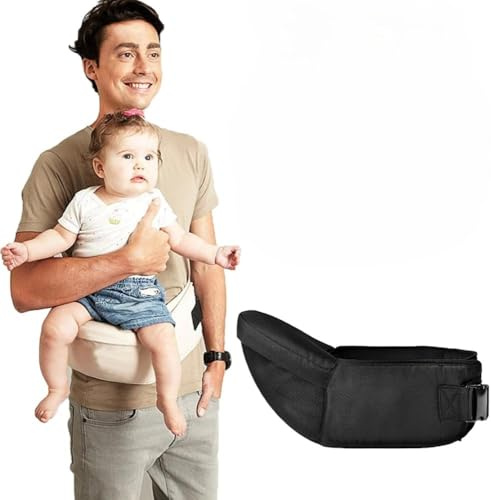 MADMOM Baby Carrier Hip Seat for Toddler 3-36months Adjustable Side Waist Sling Belt Hipseat Child Traveler Body Cushion Ergonomic Body Support for Parents