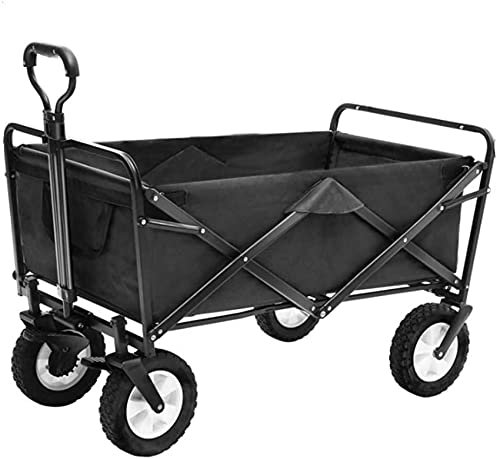 Gartenwagen Wagen Faltbarer Gartenwagen auf Rädern 4 Räder Outdoor Handwagen mit Griff für Camping Reisen für Garten