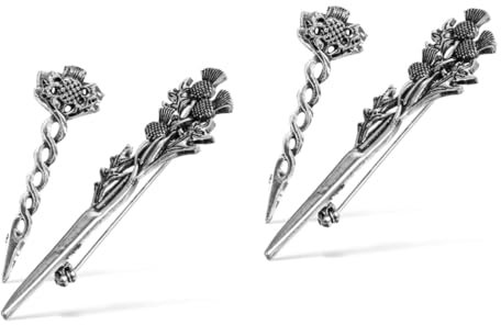 ANDRESLAD 4stücke Schottische Broschen Dekorative Anstecknadeln Für Anzüge Und Kleidung Vintage Metallkragenpins Für Stilvolle Outfits