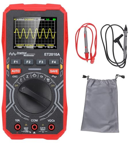 Oscilloscopio Digitale Portatile Multimetro 2 in 1, Larghezza di Banda 10 MHz, Frequenza di Campionamento 2,5 Msps, Tensione, Corrente, Resistenza, capacità, Frequenza