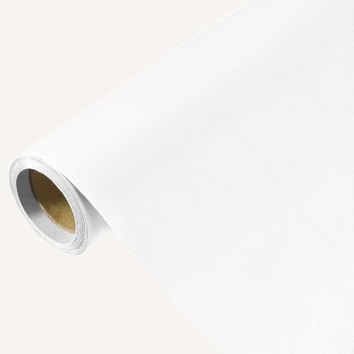 sourcing map 300 x 40cm White Wallpaper, Peel and Stick Wallpaper, White Contact Paper Solid Color Vinyl Self-Adhesive Wall Paper Decorative for Wall Covering