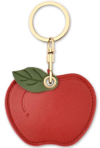 AXFEE Airtags PU läder nyckelring, lufttagg hållare för Apple GSP, Airtag nyckelfodral för ryggsäckar och djur, bärbar, repfri, håller en stark signal - äpple