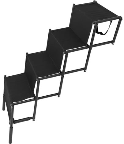 Hundetreppe Fürs Auto, 39,76 X 29,92 X 18,50 Zoll, Faltbare Hunderampe für Große Hunde, rutschfeste Oberflächen, Tragbare Hundetreppe für Autos, SUV, LKW, Verstellbare Struktur,