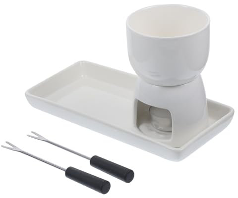 TOPBATHY Pentola per Cioccolato in Ceramica Vasche per Sciogliere Il Cioccolato Scaldaburro per Fonduta Fonduta di Formaggio Casuale