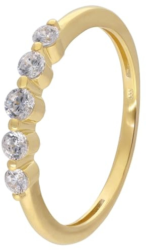 GLIZZ Damenring Gold 333/8K mit Zirkonia GL8752 | traumhaftes Schmuckstück für Frauen, zauberhaftes Accessoire