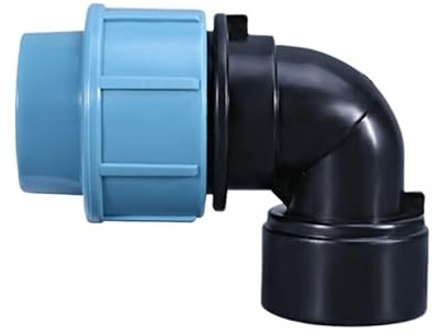 Supkancl Conector Reductor de PE de 90 Grados, 1 Pieza, 1'', 3/4'' y 1/2'', Adaptador for Manguera de jardín y riego.(20mm)