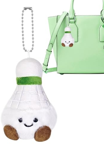 Protoence Porte-Clés en Peluche - Porte-clés Peluche Badminton Mignon - Mini Porte-Clés Décoratif Dessin Animé Souple pour Fans de Sport Anniversaire Fête