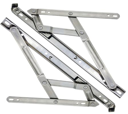 2 Stück Flügelfensterscharnier Edelstahl, 30.5cm Fenster Scharnier Reibungsscharniere verdecktes