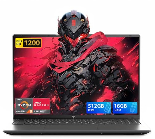 16 FHD Ordenador Portátil, Ryzen 4300U(Superar N95/3500U), hasta 3,7 GHz
