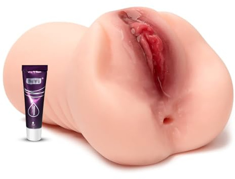 Masturbateur réaliste Pocket Pussy Masturbation pour hommes Sex toy avec clitoris 3D Pussy Masturbateur à double canal Grand format pour homme 2 en 1 Anal Sex toy érotique pour les hommes en solo