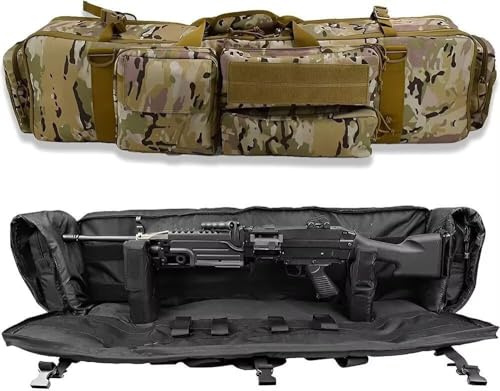 Genérico Bolsa Escopeta Doble, Funda Fusil Airsoft, Funda táctica Rifle para Rifles con Mira Durable Funda Armas Largas para Carabina Coleccionistas Armas
