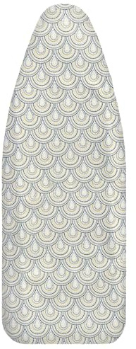 SUNNYNEST 1PC Peacock Ironing Board Cover Heat Resistant Padded 129x50cm | Peacock ironing board cover with 8mm thick padding, heat-resistant and water-repellent , adjustable fit for standard boards