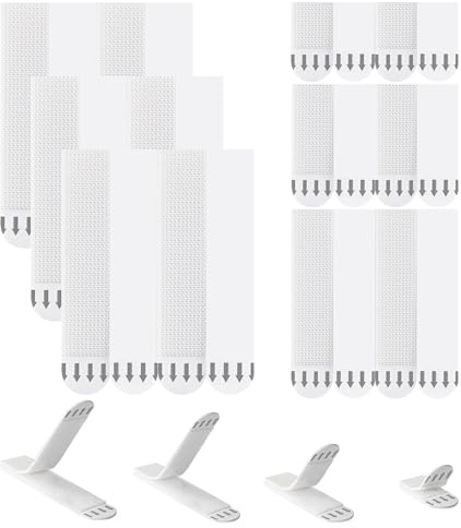 Heavy Duty Picture Hanging Strips, 24-Pairs(48 Strips) - No Damage Wall Hangers, Without Nails Adhesive Strip Kit, Picture Frame Hangers for Framed, Posters, and Home/Office Decor