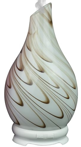 Cello Glass Ultrasonic Diffuser in our Galaxy Swirl oil diffuser design. An aromatherapy diffuser to pair with essential oils for a stunning release of home fragrance through scented oil diffusers.