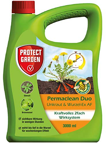 PROTECT GARDEN Permaclean Duo Unkraut & Wurzel Ex AF, anwendungsfertiger Unkrautvernichter mit Zweifachwirkung gegen Unkräuter und Ungräser, 3 Liter, Anwendungsfertig