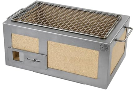 Kasai Konro Little Japanese Charcoal Grill – Table Top Konro BBQ for Sear, Plancha & Robata Cooking – Made in Britain – Feeds 2-4 people – 11.1kg