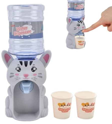 Cute Mini Water Dispenser, mini water cooler Drinking Fountain Miniature for Play House Animal Water Machine Drinking Fountain Plastic Water Machine for Kitchen(02)