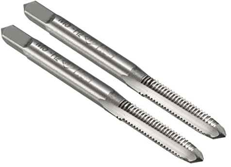 PATIKIL M5 x 0.8mm Filetto Fresatura Maschi 2 Pezzi H2 Acciaio ad Alta Velocità 3 Scanalature Dritte non Rivestito per Filettatura Maschiatura Strumento Fai Da Te Riparazioni Meccaniche