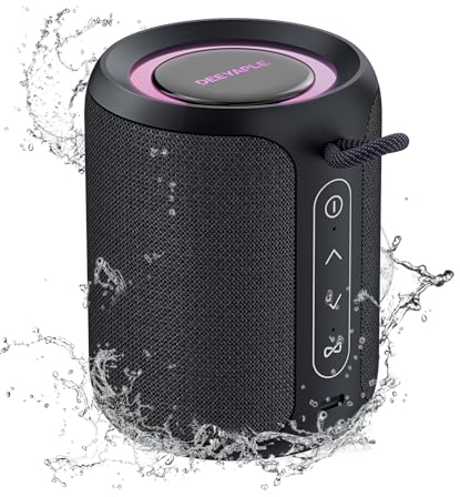 Deeyaple Cassa Bluetooth Portatile, 15W Cassa bluetooth potente da Doccia Impermeabile IPX7, Bluetooth 5.3,Extra Bassi Attivi,Chiamata Vivavoce per Casa, Esterno, Doccia