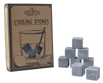 CGB Giftware | Loft Set of 9 Marble Reusable Cooling Whiskey & Gin Stones | The Loft Range | Tipple | Drink | Bar | Perfect Mens Gift, Gin or Whiskey Lover GB07368