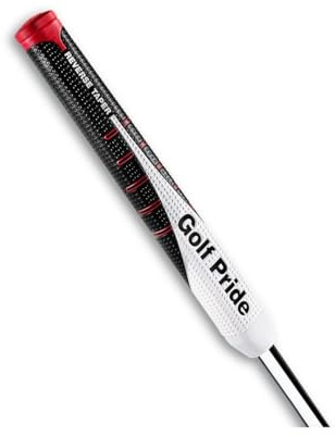 *Neu* Golf Pride 2024 Reverse Taper Round Medium Midsize Puttergriff – Verbesserte Stroke-Kollektion, weich und klebrig, hervorragende Traktion, 63 g, 0,580 rund – klassisch schwarz/weiß/rot