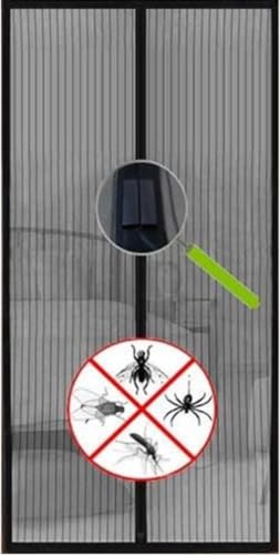 CHPN – Fliegenvorhang – Magnetischer Fliegenvorhang – 210/90 cm – Fliegengittervorhänge – Fliegengittertüren Türvorhang – Keine Fliegen mehr im Inneren – Insektenschutz