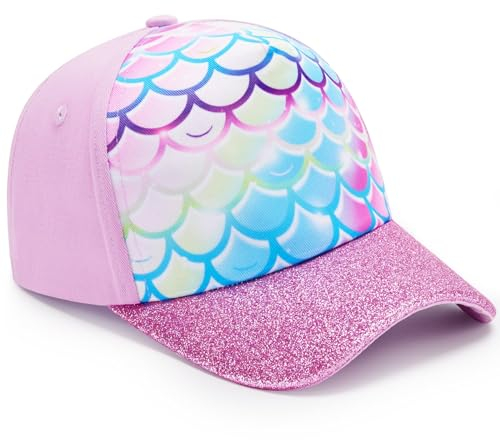 WAWSAM Mädchen Baseballkappe Verstellbarer Basecap Kinder Snapback Trucker Cap Baumwolle Cappy Mädchen Mütze Sonnenhut für Reisen Schule Outdoor Sportarten