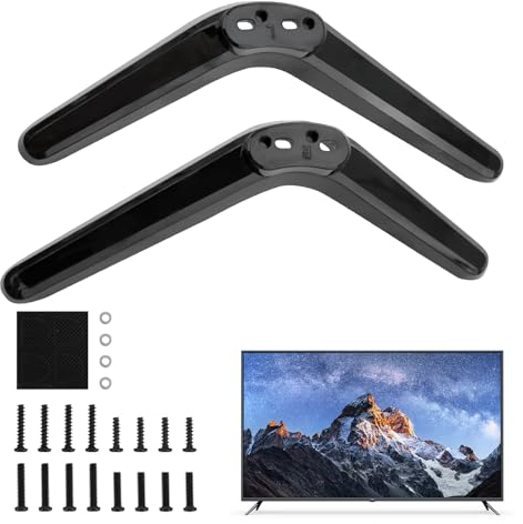 2 Pezzi Piedi per TV Universali, Gambe di Supporto Da Tavolo per Samsung, Base Universale con Viti, Piedistallo LCD a Schermo Piatto Curvo 40-50