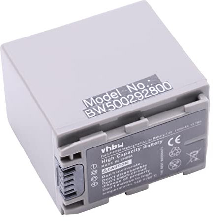 vhbw 1x batteria sostituisce Sony NP-FP60, NP-FP51, NP-FP50, NP-FP30, NP-FP71, NP-FP70 per videocamera camcorder (1900mAh, 7,2V, Li-Ion)