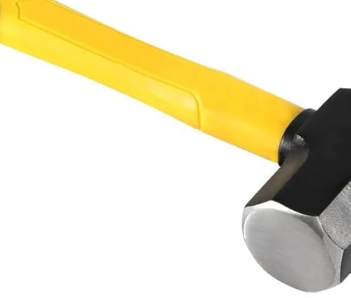 SENJEOK 2 PCS 3 LB Sledge Hammer with Fibreglass Handle, Small Club Lump Hammer for Gardening, Camping, Building, 36 x 11.5 x 4.5 cm
