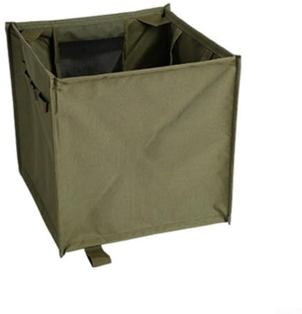 Contenedor de basura plegable con asas, perfecto para organizar al aire libre durante viajes de campamento (verde)