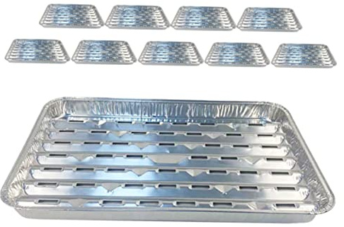 LIGIGWASH 10 piezas Bandejas Desechables para Barbacoa Hornear y Almacenar para Picnics y Fiestas Resistentes y Prácticas