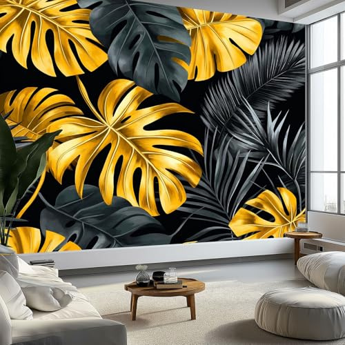 Fotomurale Motivo Foglia Di Banano Poster Giganti da Parete, Piante Tropicali Decorazione da Muro Carta da Parati Murale Per Camera da Letto Soggiorno Sala da Pranzo 200 x 140 cm