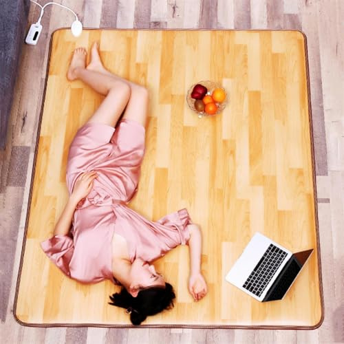SEVOLY Alfombrillas calefactoras Grandes, Calefactor eléctrico de Suelo Radiante con Ajuste de Temperatura de 60 velocidades, Temporizador de 12 Horas, para Uso en Interiores.,100x150cm