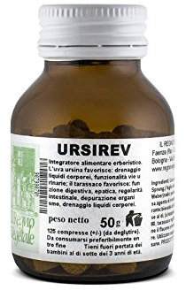 URSIREV Integratore 125 Compresse con Estratto secco di Uva ursina Prodotto Italiano Made In Italy 1 Confezione Cistite Infiammazione Vie Urinarie