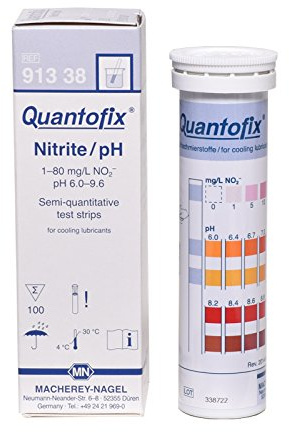 quantofix 1138919 Nitrit/PH Test Stick für die Kühlung Gleitmittel, 6 mm x 95 mm (100 Stück)