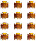 Lot de 12 petites pinces à cheveux pour femme Marron 3,1 cm Taille moyenne Pince à cheveux papillon