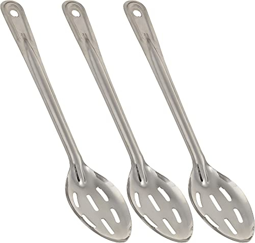 Perforierter Löffel – 3 Stück – Metall lange Schlitzlöffel – Kochen Servieren mit Löchern
