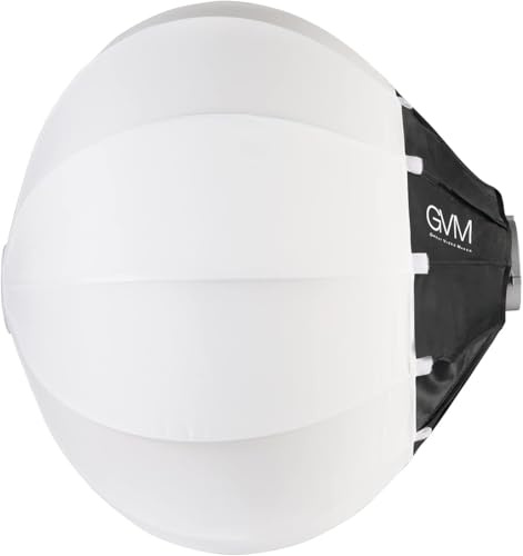 GVM Lanterne Softbox Modificateur de lumière, 66 cm, Installation Rapide GVM à Pliage Rapide amélioré pour GVM SD80D P80S SD300D SD200D SD200S ST200R ST100R PR150D PR150R et Autres Lampes Bowens