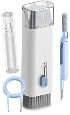 Ecoodisk 7 en 1 Auriculares Bluetooth Pen de Limpieza Auriculares Multifunción Auriculares inalámbricos Cepillo Limpiador del Teclado con Teclado Extractor,Azul