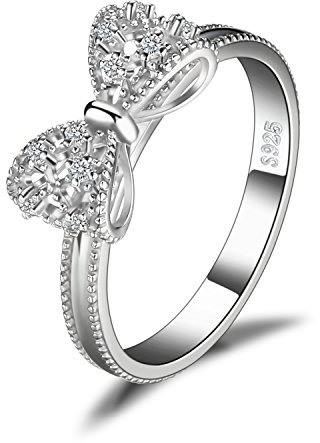 JewelryPalace Wickelring Schleife Verlobungsring Unendlichkeit Promise Eheringe Ring Silber 925 Damen, Zirkonia Silberringe Trauringe Hochzeitsringe Antragsring Ringe, Damen Schmuck Rosegold Gold